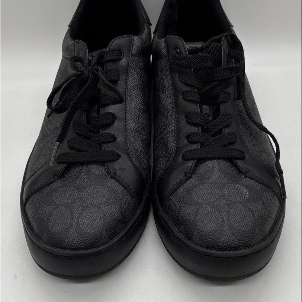 Coach Signature Black Low Top Sneaker Men's Size 12D - Picture 5 of 9